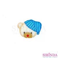 ราคา ตัวรีดการ์ตูนหัวหมีใส่หมวก ตัวรีดติดเสื้อ อาร์มปักตกแต่ง DIY EMBROIDERY PATCH (00080501) (1729974588668545047)