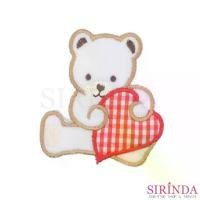 ราคา ตัวรีดการ์ตูนหมีอุ้มหัวใจ ตัวรีดติดเสื้อ อาร์มปักตกแต่ง DIY EMBROIDERY PATCH (00080403) (1729974632899708951)
