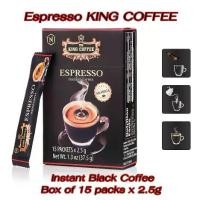 ราคา Espresso KING COFFEE กาแฟคิงคอฟฟี่เอสเพรสโซ่ กาแฟเวียดนาม เพียวแบล็ค สำเร็จรูป 15 ซอง@2.5 กรัม (1730009251638380750)
