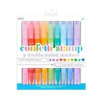 ราคา OOLY - confetti stamp double-ended markers - set of 9 (1731379847260309115)