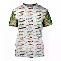 ราคา เสื้อยืด 3D ลายปลา สไตล์แฟชั่น สำหรับผู้ชาย คิงฟิช Tuna ตกปลาลายทาง & ออกแบบ ปี 2025 เสื้อยืดแขนสั้นสีขาว เหมาะสำหรับการตกปลา (1732220976181185251)