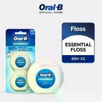 ราคา ไหมขัดฟัน Oral-B Essential Floss ไหมขัดฟันชนิดด้าย 2 ม้วน ยาว 100 ม. และ 50 ม. (1732046516449543812)