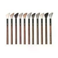 ราคา แปรงแต่งหน้ามืออาชีพแฮนด์เมด 1PC จิ้งจอก Kolinsky กระรอก ขนแพะ แปรงปัดแก้มและไฮไลท์ขนปุย แปรงแต่งหน้า Walnut (1732494453514339877)