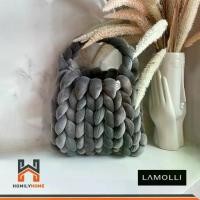 ราคา [COD] LAMOLLI กระเป๋าถักไหมพรมยักษ์ giant yarn ไหมผ้าฝ้าย ไหมกำมะหยี่ กระเป๋าถัก กระเป๋าถือ (มีไหมขายแยก) (1732054605927777865)