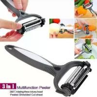 ราคา ที่ปอกเปลือก 3In1 Peeler ที่ปอกเปลือกอเนกประสงค์ ที่ปอกแตงกวา ที่ขูดฝอย มีดปลอกเปลือกผลไม้ ที่ขูดมะละกอ มีดสองคม ที่ขูดเส้น ที่ฝานผลไม้ (1729921871458503353)