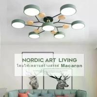 ราคา โคมไฟห้องนอน โคมไฟเพดาน led 3สีไฟเพดานห้องนั่งเล่นโคมระย้าที่เรียบง่ายทันสมัยห้องนอนเพดานโคมไฟจี้ โคมไฟนอร์ดิก โคมไฟห้อ chandelier (1732273786750732978)