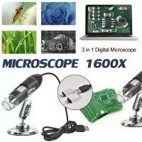 ราคา [จัดส่งทันที] กล้องขยาย1600X เท่า กล้องจุลทรรศน์ 3in1 USB typeC microUSB Digital Microscope กล้องส่องขยายดิจิตอล ส่องพระ ผิวหนังฯลฯ ต่อโทรศัพท์ Android OTG คอมพิวเตอร์ PC notebook (1732485844199966423