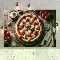 ราคา แบนเนอร์ฉากหลังพิซซ่าอิตาลีคลาสสิก, วัสดุโพลีเอสเตอร์สดใส, ตกแต่งห้องครัว, พร้อมมะเขือเทศสด, Mozzarella และโหระพา, เหมาะสำหรับบ้าน, ปาร์ตี้, สตูดิโอและงานฉลองสวนกลางแจ้ง, ตกแต่งห้องครัวอิตาลี, 1 ชิ้น 