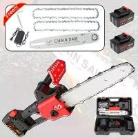 ราคา [มีสต็อก]เลื่อยไฟฟ้าไร้สาย12นิ้ว เลื่อยโซ่แบตเตอรี่ไร้สาย เลื่อยไฟฟ้าแบต เครื่องตัด เลื่อยไฟฟ้า มี Hand guard สำหรับป้องกันอันตรายจากการใช้งาน (1731176973189810855)