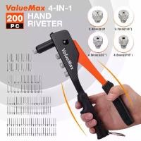 ราคา ValueMax คีมย้ำรีเวท 200 ลูก น๊อตรีเวท คีมยิงรีเวท พร้อมลูกยิง คู่มือ Hand Riveter Tool ปืนชุดคู่มือ เครื่องยิงรีเวท สินค้าดี (1732536461637682366)