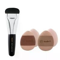 ราคา Studio17 Base Makeup Kit | เซตแปรงลงรองพื้น+พัฟ 2in1 แปรงแต่งหน้าพกพา (1732642452984333490)