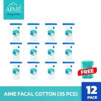 ราคา AIME Facial Cotton (แพ็ค 12 (35 แผ่น/ห่อ) แถม Aime Cotton Bud 1กล่อง (100pcs)) (1729771878319557144)