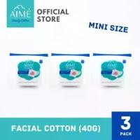 ราคา AIME Facial Cotton Pad 40G, เอเม่ สำลีแผ่นทำความสะอาดผิวหน้าห่อเล็ก 3 แพ็ค (Travel Size) จัดส่งฟรี กทม (1731713878648456399)