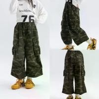 ราคา COCO ROOM กางเกงคาร์โก้เด็กผู้หญิง กางเกง 9 ส่วน ลายทหาร(1737) (1732280646863127898)