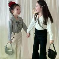 ราคา COCO ROOM เสื้อแขนยาวเด็กผู้หญิง เสื้อไหมพรม กระดุมหน้า แต่งเชือกผูกโบว์ (1779) (1732500806931220333)