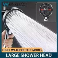 ราคา [ส่งฟรี] Pressurized Shower Head 13cm Large Panel Universal Bathroom 3-Mode Water-saving Shower Head Home Accessories (1732547419264353831)