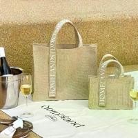 ราคา HOMELAND - new ! กระเป๋าสาน รุ่นสกรีนสายสีขาว ใบใหญ่ (Large) (1730086837195213280)