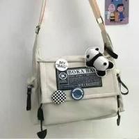 ราคา Harajuku Korean Style Large Tote Bag for Women with Brooch Detail Fashion Shoulder Bag (1732258829954155655)