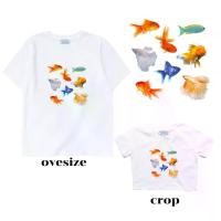 ราคา resign studio ลาย Fish Fish เสื้อยืด Crop Oversize (1730561269820131796)
