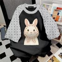 ราคา [YOU-T] เสื้อทูโทน เสื้อยืด oversize Polka Dot สตรีทแฟชั่น เสื้อ cotton 100%ไม่หดตัวลาย เสื้อไม่ยับ ลาย Hooded White Rabbit (1732563030240757170)