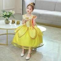ราคา ชุดเดรสสีเหลืองเจ้าหญิงเบลล์ Beauty And The Beast สำหรับเด็กผู้หญิง ชุดเดรสสำหรับเด็ก ชุดคอสเพลย์ชุดคริสต์มาสฮาโลวีน (1729964629797997211)