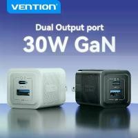 ราคา พร้อมส่ง Vention Gan 30W USB C charger PD Mini adapter fast charger fast charging iPhone charger for iPhone 16 15 14 13 pro Max iPad Pro Samsung Oppo Xiaomi phone wall chargers adapter type c (1732585