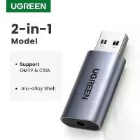 ราคา Ugreen External Sound Card USB Audio Interface to Earphone 3.5mm Jack Audio Adapter (1732626705014359674)