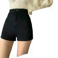 ราคา กางเกงยีนส์ขาสั้น สีดำ สำหรับผู้หญิง แฟชั่นใหม่ เอวสูง ยางยืด เหมาะสำหรับฤดูร้อน สไตล์สาวฮอต 2025 volleyball shorts (1732091700223117288)