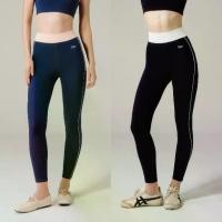 ราคา กางเกงเลกกิ้งขอบสีตัด กระชับสูง มีเส้นพรางหุ่น Line Two-Tone Leggings - The Flos Club (1731571658945824050)