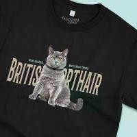 ราคา เสื้อยืดสกรีนลายแมว British Shorthair บริติช ช็อตแฮร์ (Blue) [Classic Cotton 100% by Oversized Club] (1732609056209274437)