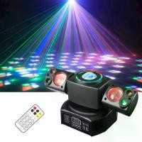 ราคา 60W Mini LED Double Head Beam Moving Head Stage แสงที่มีสีสัน Magic Ball สําหรับ DJ Sound Party (1732608604872279571)