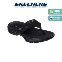 ราคา Skechers สเก็ตเชอร์ส รองเท้าแตะผู้หญิง Women On-The-GO GOwalk 6 Lite Step Sandals - 141001-BKGY Contoured Goga Mat Footbed, Hyper Pillar Technology, Machine Washable, Ultra Go (1729818665973877700)