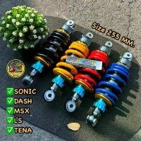 ราคา โช๊คหลังMSX125-SF /SONIC/LS/DASH/TENA /LS สูง255MM. แกนใหญ่สปริงใหญ่ (แถมสติ๊กเกอร์GAZI) #โช๊คMSX #โช๊คหลังโซนิค คําแนะนําการขายที่ร้อนแรงในเดือนนี้ (1732625708715771894)