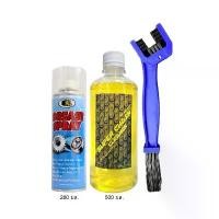 ราคา น้ำยาล้างโซ่ Super Chain Cleaner 500 มล. + สเปรย์หล่อลื่นโซ่ BOSNY 200 มล. + แปรงขัดโซ่ (1732268549213751058)