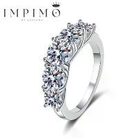 ราคา (Total 3.6 CT/Round/All Mos) แหวนแถวเพชรโมซาไนต์แท้จาก Impimo น้ำหนักรวม 3.6 กะรัต ประกอบด้วยเพชรโมซาไนต์ทรงกลม 5 เม็ด ตั้งอยู่บนตัวเรือนเงินแท้ 925 ชุบทองคำ 18K การันตีความแท้แล (1731585311332010080)