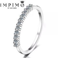 ราคา (Totlal All Mos 0.16 CT) แหวนเพชรแถวโมซาไนต์แท้จาก Impimo น้ำหนักรวม 0.16 กะรัต ประกอบด้วยเพชรโมซาไนต์ทรงกลมฝังจิกไข่ปลาครึ่งวง ตัวเรือนเงินแท้ 925 ชุบทองคำ 18K (1731823103318460512)