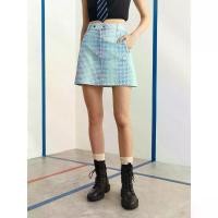 ราคา [Pomelo] กระโปรงสั้นลายตารางหมากรุก / Checkered Print Mini Skirt (1730585857200261211)