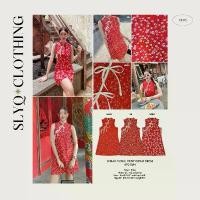 ราคา SLYQ LUNAR FLORAL PRINT QIPAO DRESS เดรสแขนกุดคอจีนลายดอก ชุดตรุษจีน กี่เพ้า (1732018117901126104)