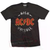 ราคา Hot Sale HH Ac/dc Logo High Voltage Mens Black T-shirt Acdc Tshirt Large Men T Shirt Great Quality Funny Man Cotton คอกลม Graphic Print Tee S-5XL (1731532600255613159)