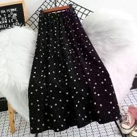 ราคา CEHSNU Fragmented Floral Skirt Print A-line Skirt, Summer Grand Floral Skirt, Polka Dot Skirt, Medium Length Style ขายดี (1732158075598440398)