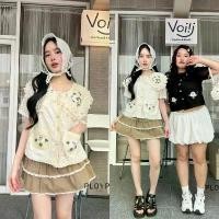 ราคา Star Flower Top เสื้อเชิตสไตล์ลูกไม้ โทนสีครีมน่ารักมาก ผ้าลูกไม้ทั้งตัว บุซับในให้พร้อมเลยค่ะ COD (1731568366694598475)
