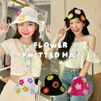 ราคา littlesoulmate หมวกบักเก็ตถักไหมพรม หมวกถักแฮนด์เมดปักดอกไม้(flower knitted) ขายดี (1731584380167357837)