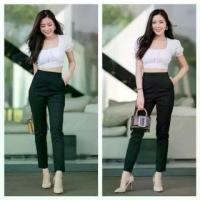 ราคา Beautiful work pants, high waisted, with two side pockets. (1732224555376477191)