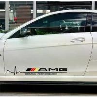 ราคา [COD] 2 Pieces AMG Side Door Racing Vinyl Decal Stickers for Mercedes Benz CLA Coupe C117 CLS C218 E Cabriolet A207 E Coupe C207 (1732661165300352891)