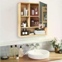 ราคา UNHO ตู้เก็บของห้องน้ํา ตู้เก็บของติดผนัง ตู้ยาสามัญประจำบ้าน Wall bathroom Cabinet with Mirror (1732508373988050151)