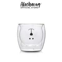 ราคา Alechaung แก้วสองชั้น แก้วหมี Double wall glass 250ml 350ml ใส่นม กาแฟ แตกจากขนส่งเคลมได้ (1732543362716763983)