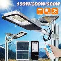 ราคา ไฟโซล่าเซลล์ 100W 300W 500W โคมไฟถนนโซล่าเซลล์ ไฟถนน LED solar light สว่างค้าง IP67 ป้องกันฟ้าผ่า กันน้ำสปอร์ตไลท์ (1732240638341121983)