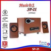 ราคา Certified productsMUSIC D.J. SP-21 Multimedia Speaker System 2.1 ch (สีนำ้ตาล) ลำโพงระบบ 2.1 รับประกันศูนย์ (1732357264768009798)