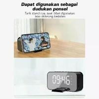 ราคา GOOJODOQ Multifunction Wireless Bluetooth Speaker with Mirror LED Alarm Clock Home Room Portable FM Radio Mini Speakers Digital Display Wake Up Table Desktop Clock ส่งจากไทย (1732550645180040357)