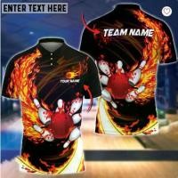 ราคา เสื้อโปโล ดีไซน์ Breath of Fire Bowling and Pins ตัวอักษรแบบกำหนดเอง เสื้อโปโล 3 มิติ ตัวเลือกหลากสี (1729866652522940590)